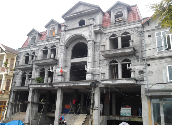 thiết kế khách sạn kiểu pháp, ảnh công trình khách sạn hoa phong