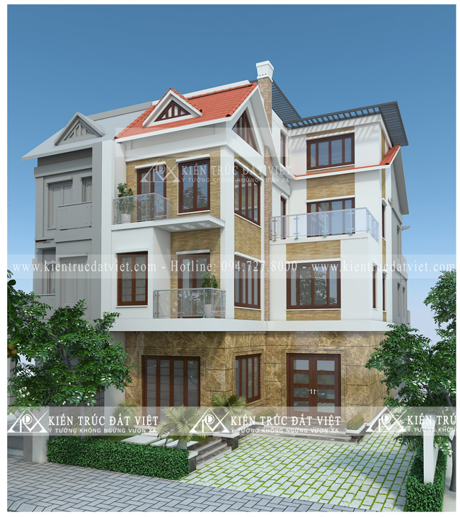 thiết kế biệt thự đẹp khu đô thị thành phố giao lưu